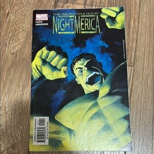Marvel Hulk Nightmerica Comic with Green and Blue Cover